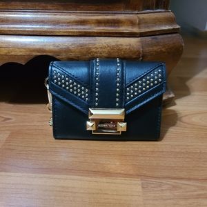 Michael Kors Small Studded Leather Chain Wallet